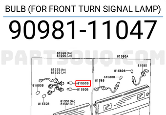 Toyota 9098111047 BULB (FOR FRONT TURN SIGNAL LAMP)