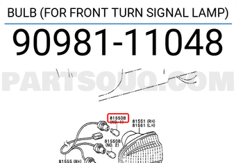 Toyota 9098111048 BULB (FOR FRONT TURN SIGNAL LAMP)