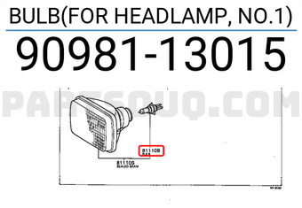 Toyota 9098113015 BULB(FOR HEADLAMP, NO.1)