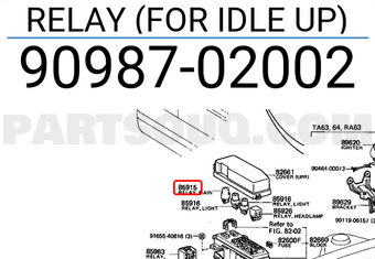 Toyota 9098702002 RELAY (FOR IDLE UP)