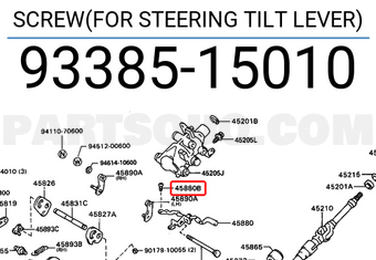 Toyota 9338515010 SCREW(FOR STEERING TILT LEVER)