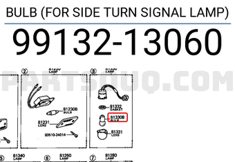 Toyota 9913213060 BULB (FOR SIDE TURN SIGNAL LAMP)