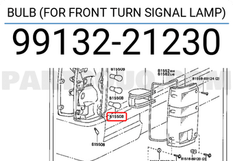 Toyota 9913221230 BULB (FOR FRONT TURN SIGNAL LAMP)
