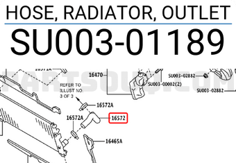 Toyota SU00301189 HOSE, RADIATOR, OUTLET