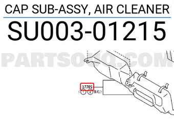 Toyota SU00301215 CAP SUB-ASSY, AIR CLEANER