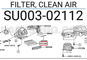 Toyota SU00302112 REINLUFTFILTER