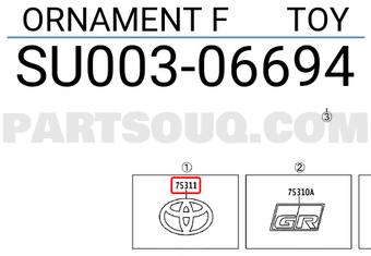 Toyota SU00306694 ORNAMENT F TOY