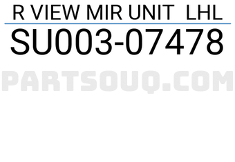 Toyota SU00307478 R VIEW MIR UNIT LHL