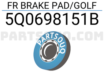 VAG 5Q0698151B FR BRAKE PAD/GOLF