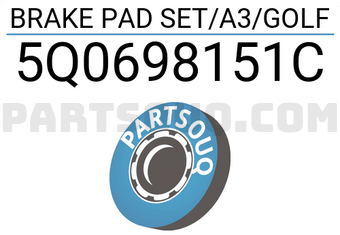 VAG 5Q0698151C BRAKE PAD SET/A3/GOLF