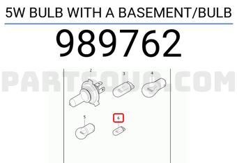 Volvo 989762 5W BULB WITH A BASEMENT/BULB