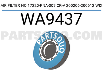 WIX FILTERS WA9437 AIR FILTER HO 17220-PNA-003 CR-V 200206-200612 WIX