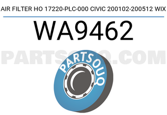 WIX FILTERS WA9462 AIR FILTER HO 17220-PLC-000 CIVIC 200102-200512 WIX