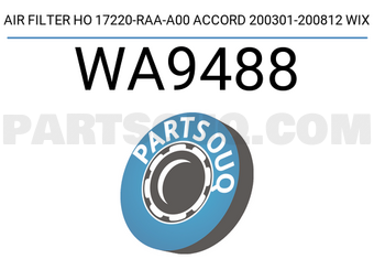 WIX FILTERS WA9488 AIR FILTER HO 17220-RAA-A00 ACCORD 200301-200812 WIX