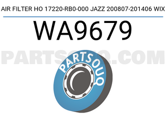 WIX FILTERS WA9679 AIR FILTER HO 17220-RB0-000 JAZZ 200807-201406 WIX