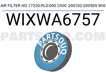 WIX FILTERS WIXWA6757 AIR FILTER HO 17220-PLD-000 CIVIC 200102-200509 WIX