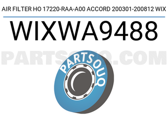 WIX FILTERS WIXWA9488 AIR FILTER HO 17220-RAA-A00 ACCORD 200301-200812 WIX