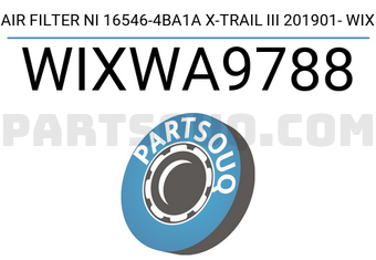 WIX FILTERS WIXWA9788 AIR FILTER NI 16546-4BA1A X-TRAIL III 201901- WIX