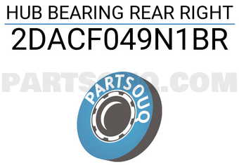 XBG 2DACF049N1BR HUB BEARING REAR RIGHT