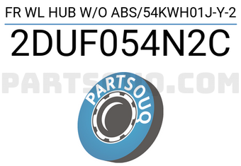 XBG 2DUF054N2C FR WL HUB W/O ABS/54KWH01J-Y-2