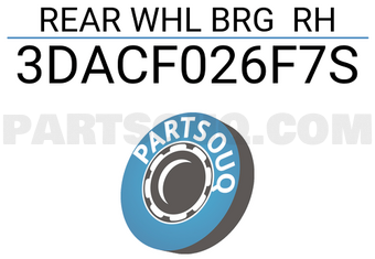 XBG 3DACF026F7S REAR WHL BRG RH