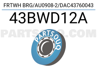 XBG 43BWD12A FRTWH BRG/AU0908-2/DAC43760043