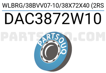 XBG DAC3872W10 WLBRG/38BVV07-10/38X72X40 (2RS