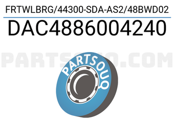 XBG DAC4886004240 FRTWLBRG/44300-SDA-AS2/48BWD02