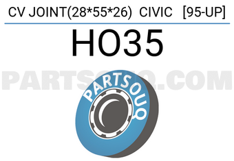 YAC HO35 CV JOINT(28*55*26) CIVIC [95-UP]