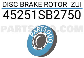 ZUIKO 45251SB2750 DISC BRAKE ROTOR ZUI