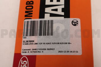 SL2870RM STABILIZER LINK TOY FR HIACE RZH100 KZH100 99~