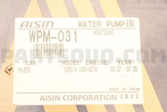 WPM031 WATER PUMP,ENGINE COOLING MI MD972440 AISIN
