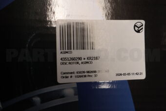 4351260290 DISC ROTOR, ASIMCO