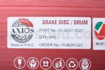 4243160201 BRAKE DISC - 1GR-FE