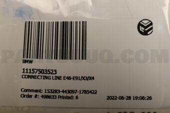 11157503523 CONNECTING LINE E46-E91/X3/X4