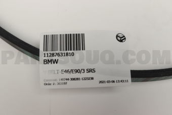 11287631810 V BELT-E46/E90/3 SRS
