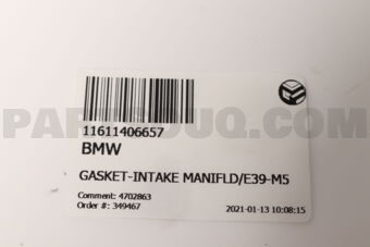 11611406657 GASKET-INTAKE MANIFLD/E39-M5