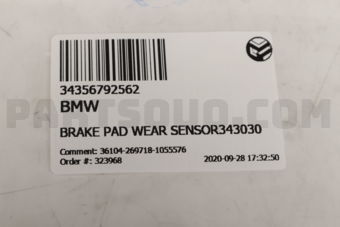 34356792562 BRAKE PAD WEAR SENSOR343030