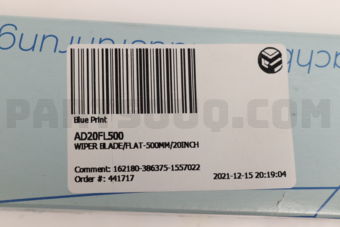 AD20FL500 WIPER BLADE/FLAT-500MM/20INCH