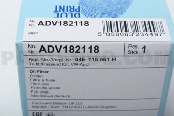 ADV182118 OIL FILTER-GOLF VII