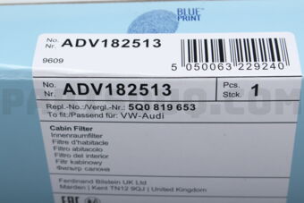 ADV182513 CAB AIR CARBON FILTER-GOLF VII