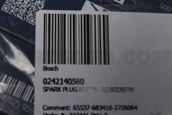 0242140560 SPARK PLUG NICKEL-5(E60)3(E90)