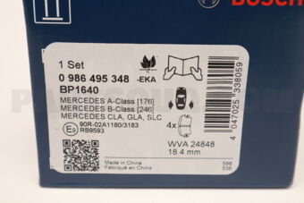 0986495348 BRAKE PAD RER-A(W176)