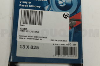 13X825 V BELT-3(E21)5(E12/E28)