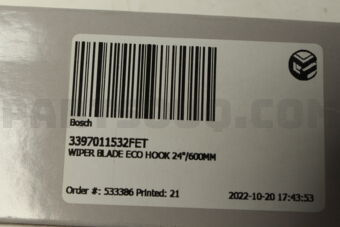 3397011532FET WIPER BLADE ECO HOOK 24"/6