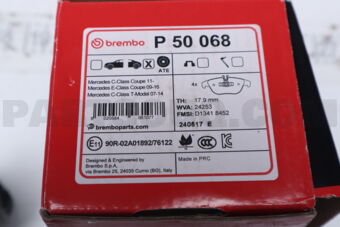 P50068 BRAKE PAD SET REAR/W204/W207