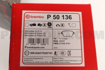 P50136 BRAKE PAD RR-E(W213)