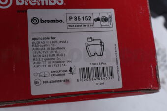 P85152 BRAKE PAD FRT-A3(8VA)