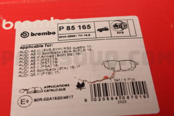 P85165 BRAKE PAD FRT-AUDI A4/A5
