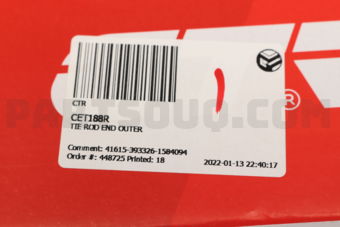 CET188R TIE ROD END OUTER